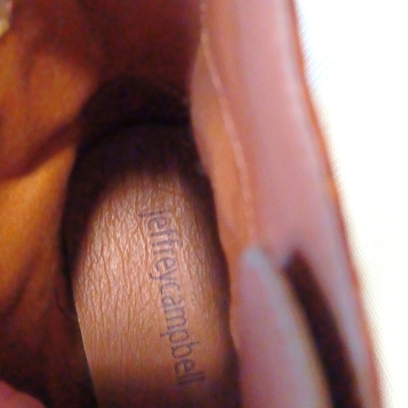 Jeffrey Campbell, Sz. 5.5, NWOB, Brown lace-up boots with faux animal print - Picture 2 of 5